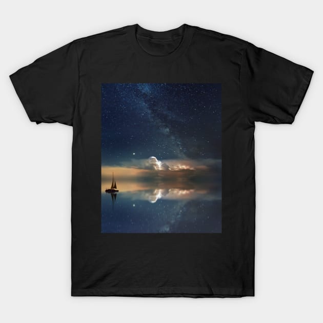 Deep Space Sailing T-Shirt by gruntcooker